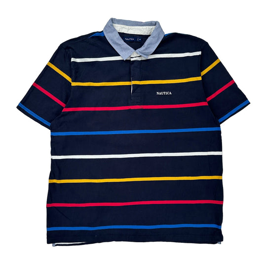 Nautica Striped Polo Shirt - 3XL Multicoloured Cotton