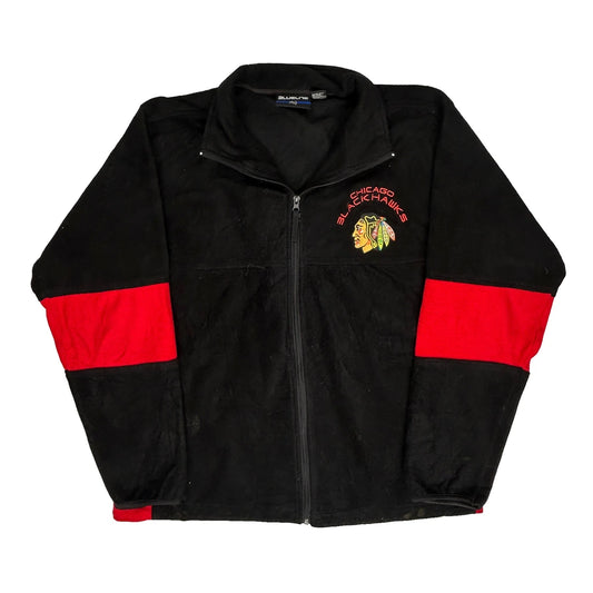 Chicago Blackhawks N.H.L. Fleece Jacket - Large Black Polyester