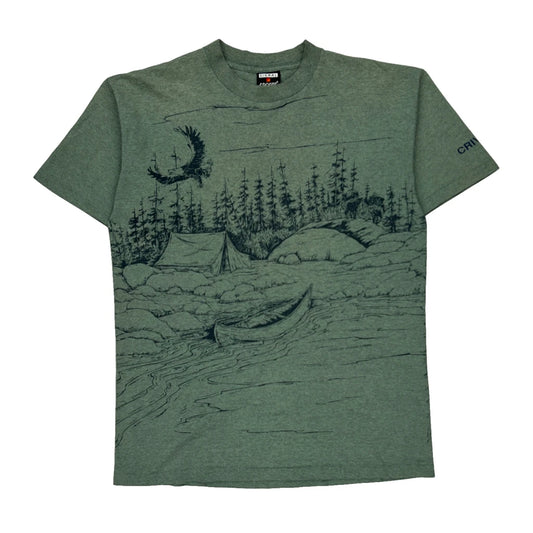 Signal Sports Single Stitch T-Shirt - Large Green Cotton Blend