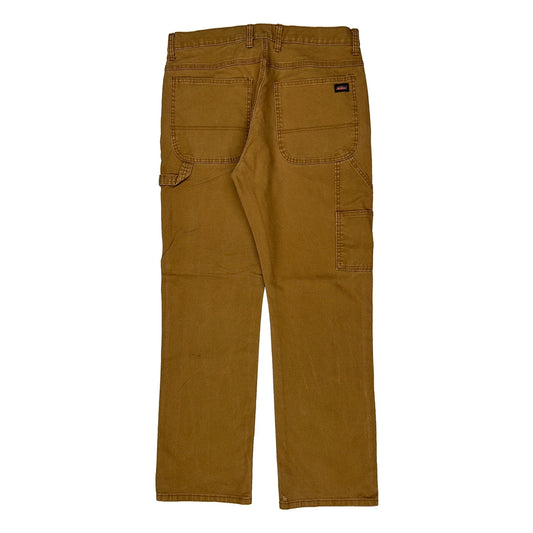 Dickies Carpenter Trousers - 33W 32L Brown Cotton