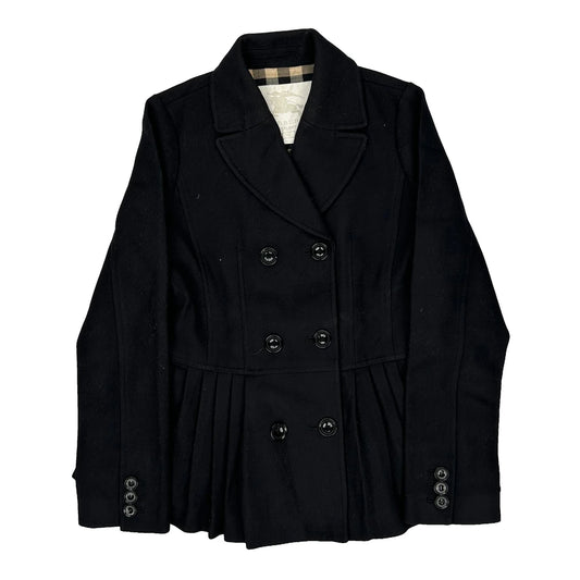 Vintage Age 12 Burberry Jacket - Large Black Wool