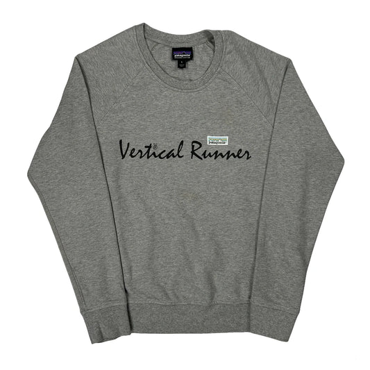Vintage Vertical Runner Patagonia Top - Small Grey Cotton