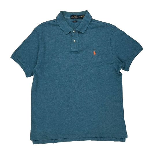 Polo By Ralph Lauren Slim Fit Polo Shirt - XL Blue Cotton