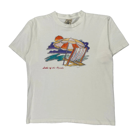 Lake Of The Ozarks Anvil Graphic T-Shirt - Large White Cotton