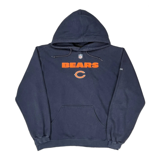 Bears Reebok Football Hoodie - XL Navy Cotton