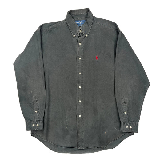 Blake Ralph Lauren Shirt - Large Grey Cotton