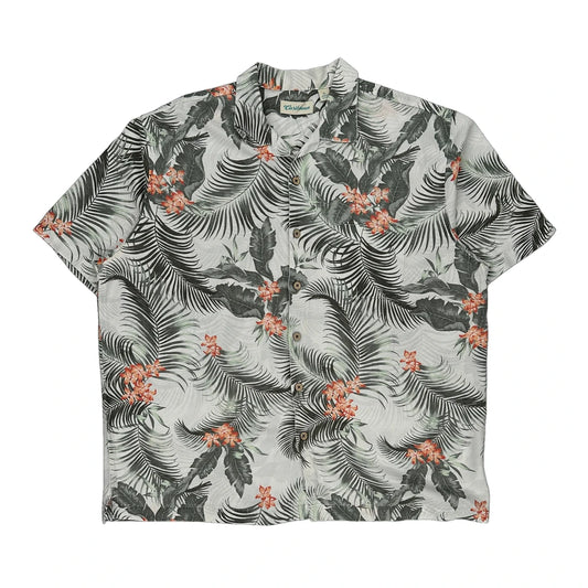 Caribbean Hawaiian Shirt - XL Grey Cotton Blend
