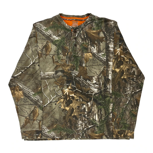 Realtree Long Sleeve T-Shirt - XL Camo Cotton Blend
