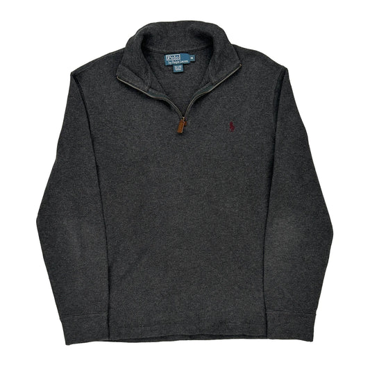 Polo By Ralph Lauren 1/4 Zip - Medium Grey Cotton