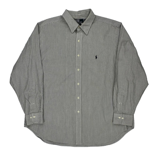 Polo By Ralph Lauren Striped Shirt - XL Grey Cotton