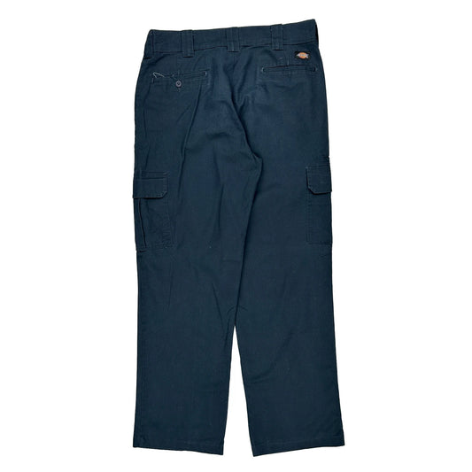 Dickies Cargo Trousers - 35W 30L Navy Cotton