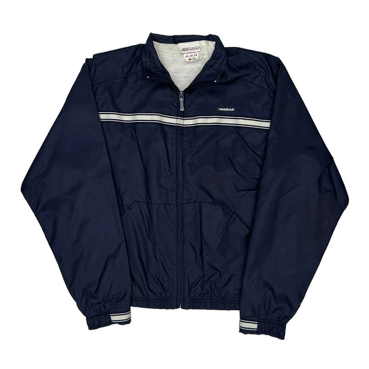 Vintage Reebok Windbreaker - Medium Navy Polyester