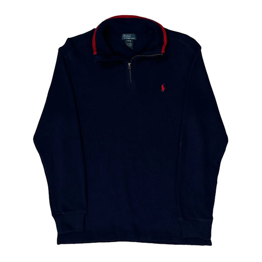 Age 14-16 Polo By Ralph Lauren 1/4 Zip - Large Navy Cotton