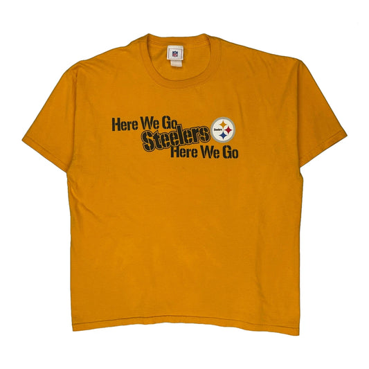 Vintage Steelers Nfl T-Shirt - XL Yellow Cotton