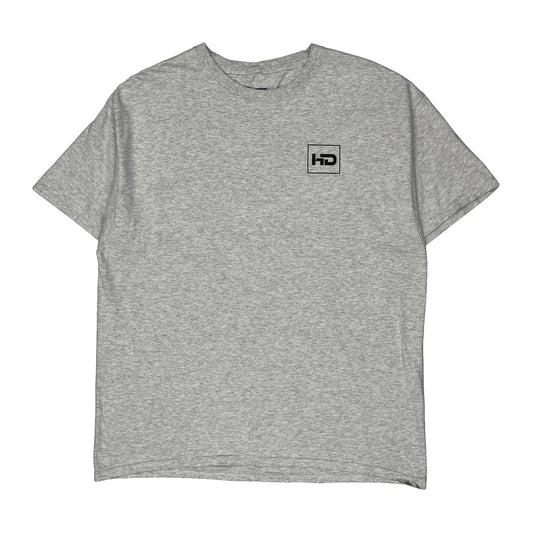 Champion Graphic T-Shirt - XL Grey Cotton