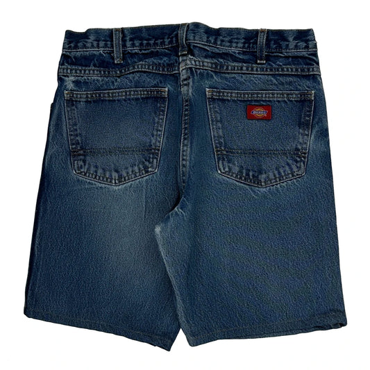 Dickies Denim Shorts - 32W 10L Blue Cotton