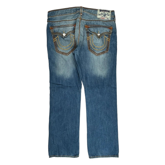 True Religion Contrast Stitch Jeans - 38W 33L Light Wash Denim