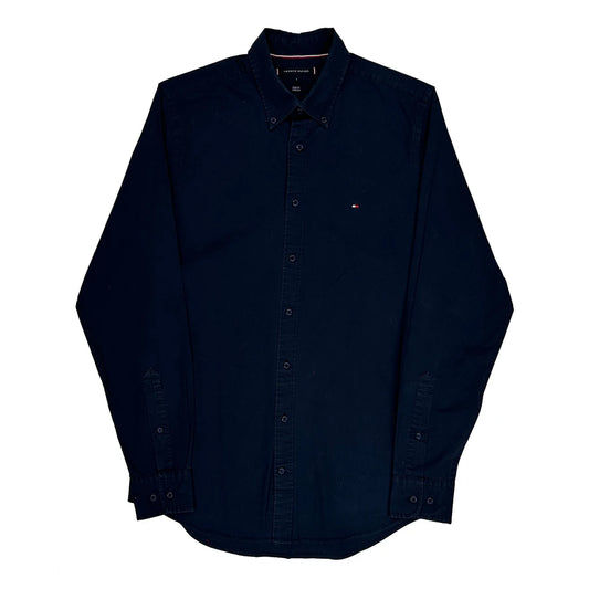 Tommy Hilfiger Slim Fit Shirt - Small Navy Cotton