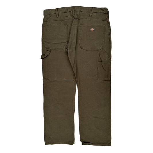 Dickies Carpenter Trousers - 38W 29L Brown Cotton
