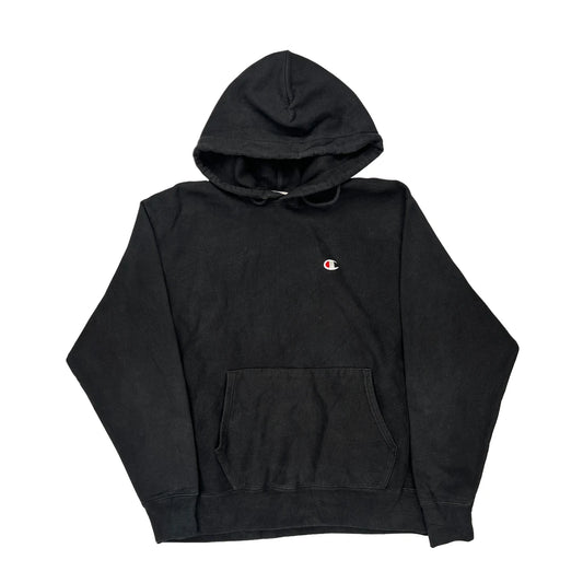 Reverse Weave Champion Hoodie - Large Black Cotton