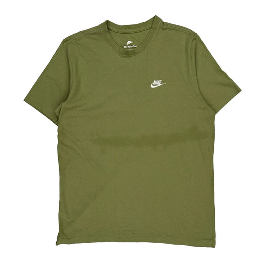 Nike T-Shirt - Large Green Cotton