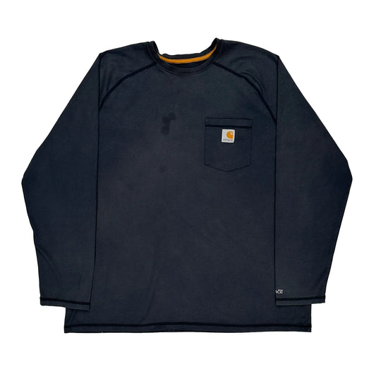 Carhartt Long Sleeve T-Shirt - XL Black Cotton
