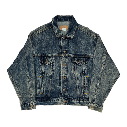 Levis Oversized Denim Jacket - XL Acid Wash Cotton