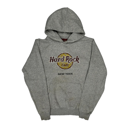 Hard Rock Cafe Graphic Hoodie - Medium Grey Cotton Blend