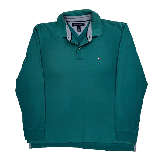 Tommy Hilfiger Polo Shirt - Medium Green Cotton