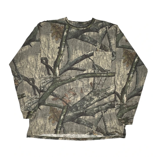 Cabelas Camo Long Sleeve T-Shirt - 2XL Camo Cotton