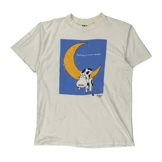 Stadium Court Single Stitch T-Shirt - XL Cream Cotton