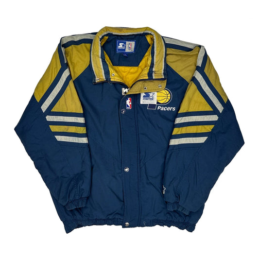 Vintage Pacers Starter Nba Jacket - Large Blue Nylon