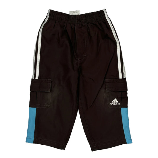 Vintage Age 24 Months Adidas Cargo Shorts - 2XS Black Polyester