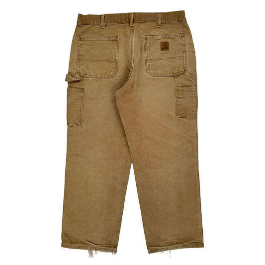 Carhartt Carpenter Trousers - 36W 29L Brown Cotton