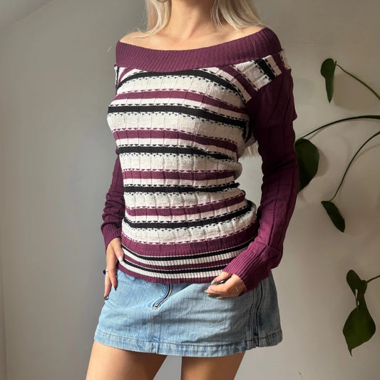 Vintage purple Lojs Jumper - womens medium