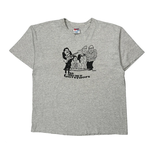 The Governors World Tour '94 Hanes Graphic T-Shirt - Large Grey Cotton