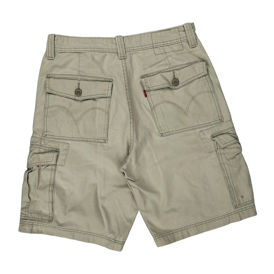 Levis Cargo Shorts - 32W 11L Beige Cotton