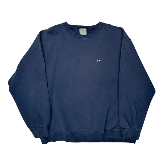 Nike Sweatshirt - XL Navy Cotton Blend