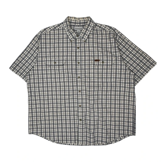 Carhartt Checked Short Sleeve Shirt - 2XL Brown Cotton