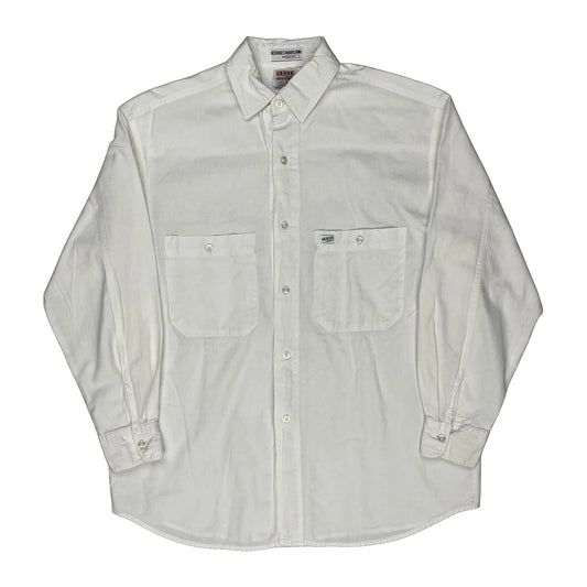 Vintage 90S Guess Shirt - XS White Cotton