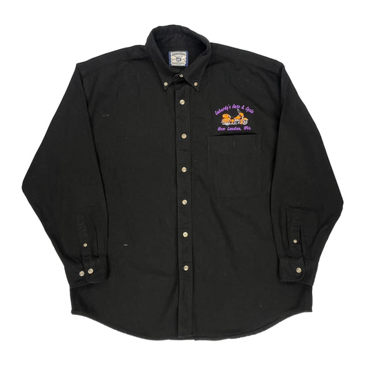 Edward'S Auto & Cycle Lee Denim Shirt - XL Black Cotton
