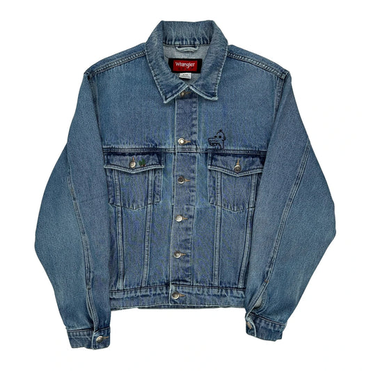 Wrangler Denim Jacket - Small Blue Denim