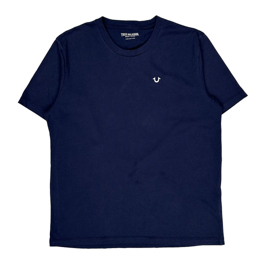 True Religion Graphic T-Shirt - XL Navy Cotton Blend