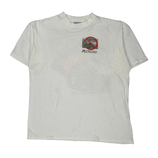 Oneita Graphic T-Shirt - XL White Cotton