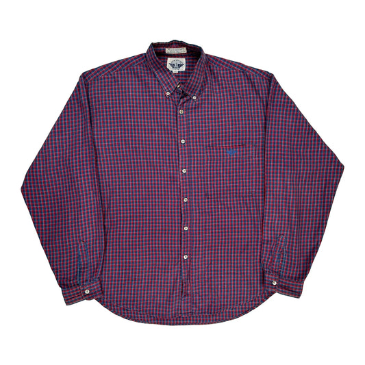 Dockers Checked Flannel Shirt - XL Blue Cotton