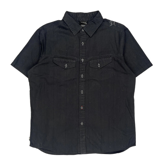 The North Face Graphic Short Sleeve Shirt - Large Black Cotton