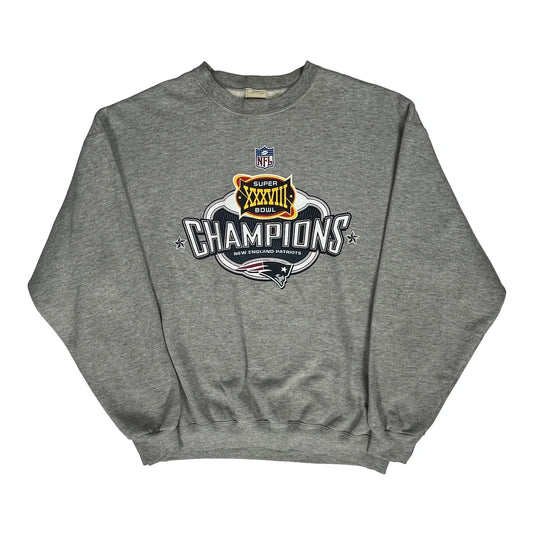 New England Patriots Lee Nfl Sweatshirt - XL Grey Cotton