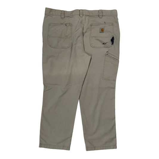 Carhartt Cargo Trousers - 40W 30L Khaki Cotton Blend