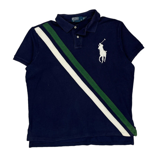 Polo By Ralph Lauren Striped Polo Shirt - XL Green Cotton