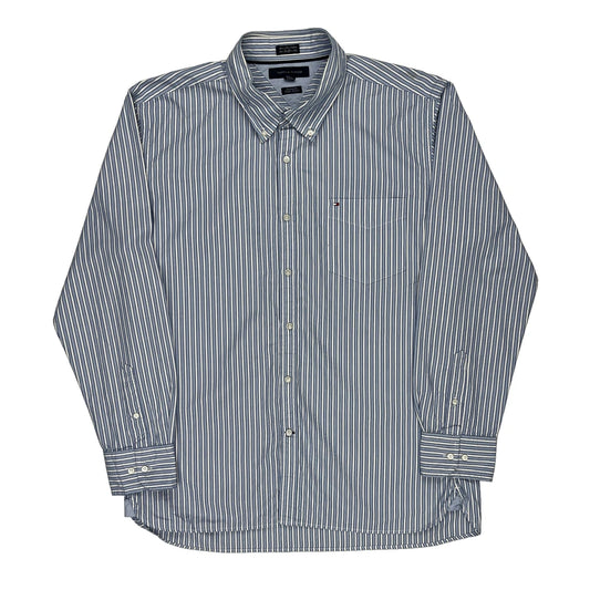 Tommy Hilfiger Striped Shirt - XL Blue Cotton